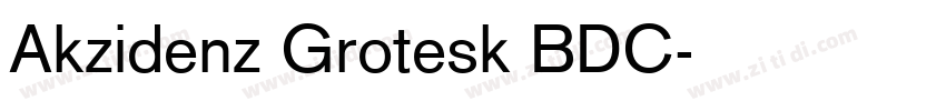 Akzidenz Grotesk BDC字体转换